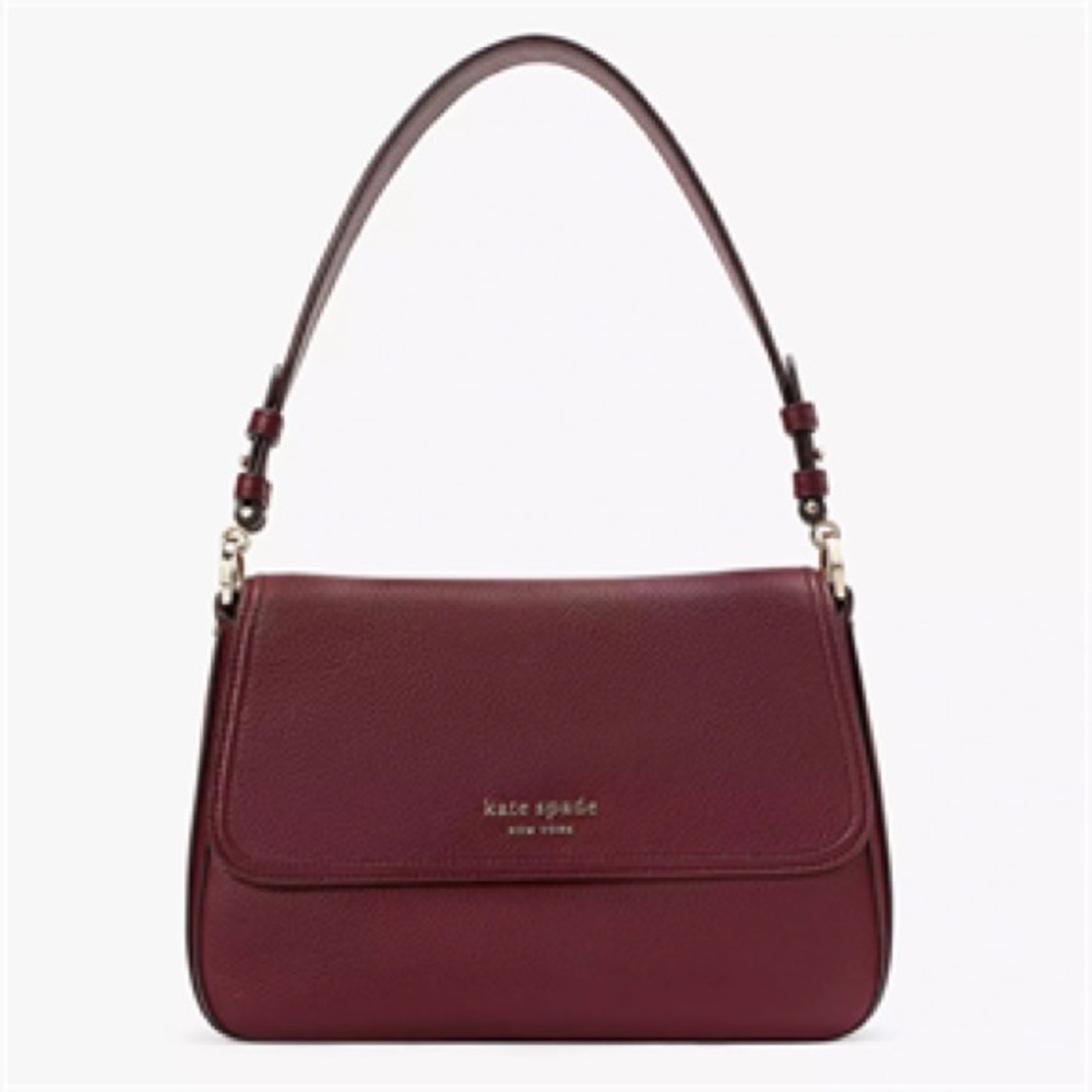 Kate Spade Hudson Convertible Shoulder Bag in Burgundy